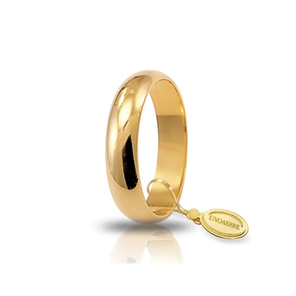 UNOAERRE - Fede Mantovana in oro giallo Gr 5,00 - Mm 4,90