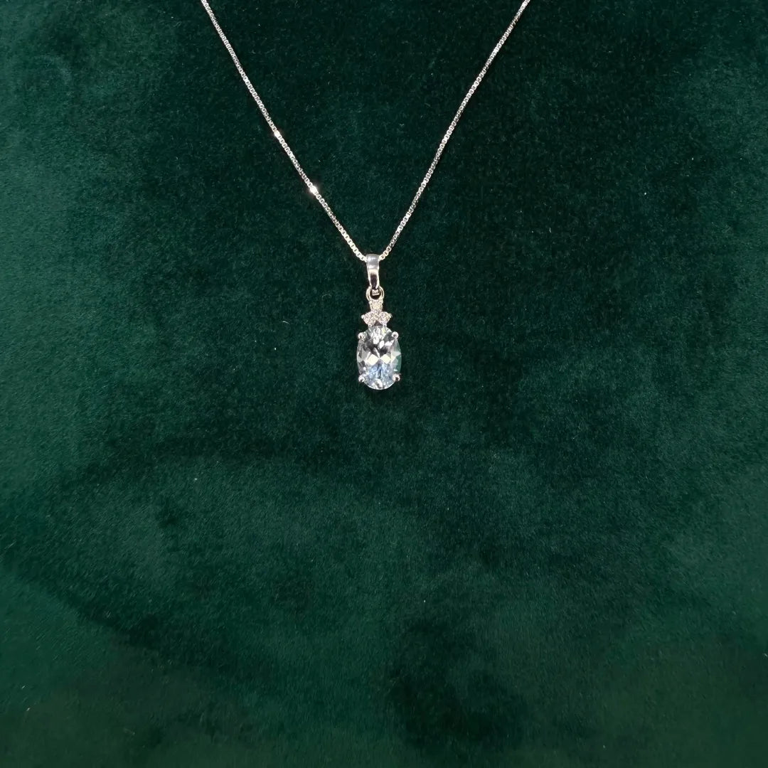Collana Goccia Acquamarina