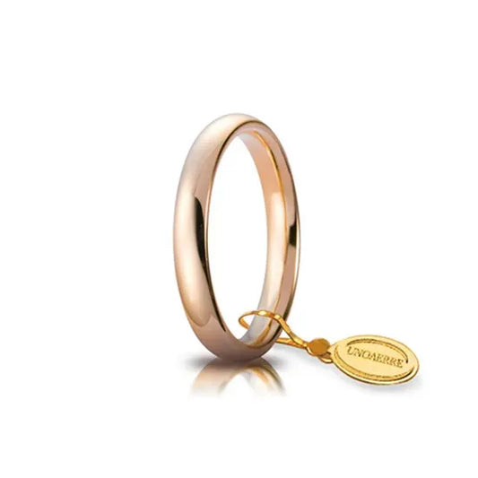 UNOAERRE - Fede Comoda mm 3,5 in oro rosa