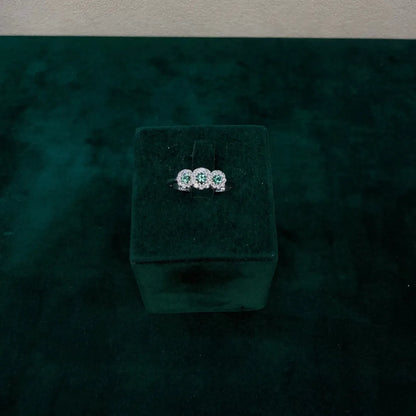 Trio di Brillanti Smeraldi