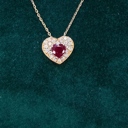 Collana Cuore Rubino
