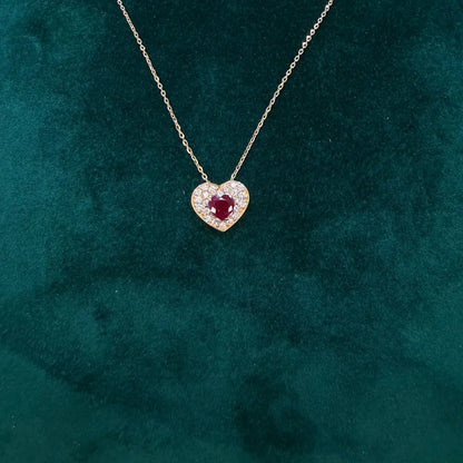Collana Cuore Rubino