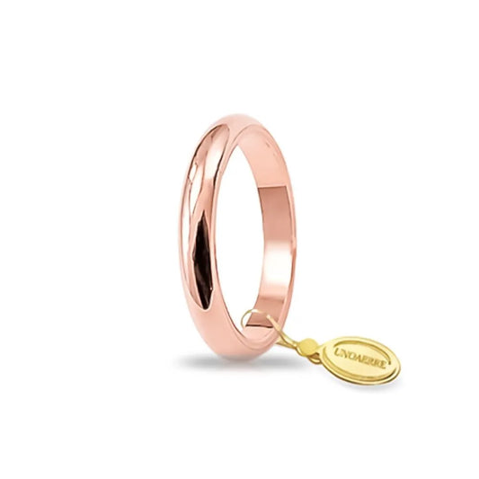 UNOAERRE - Fede Francesina in oro rosa Gr 4,00 - Mm 2,85