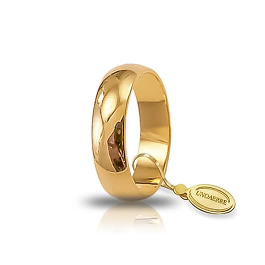 UNOAERRE - Fede Mantovana in oro giallo Gr 6,00 - Mm 5,00