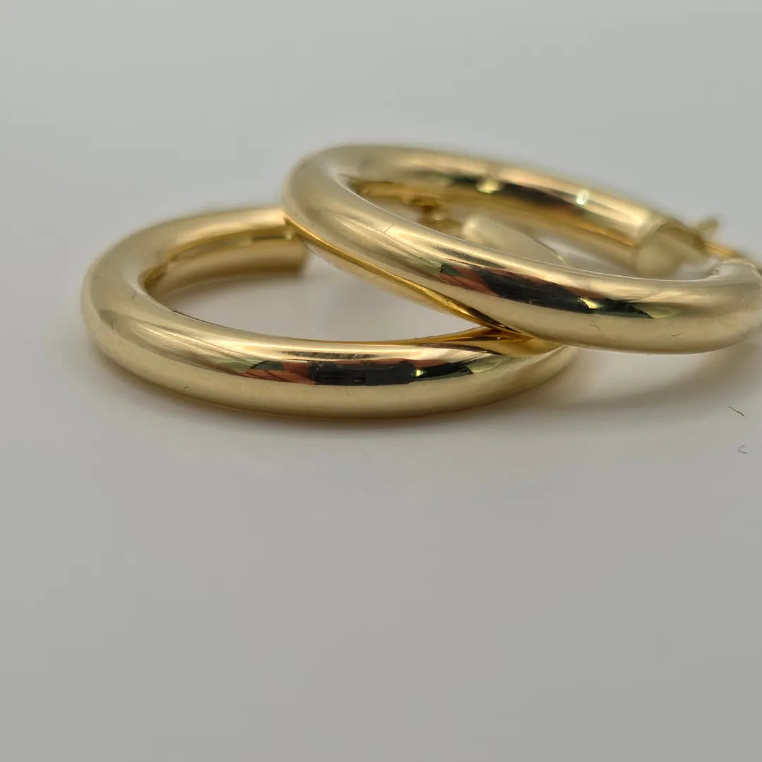 Orecchini Bombati In Oro Lucido