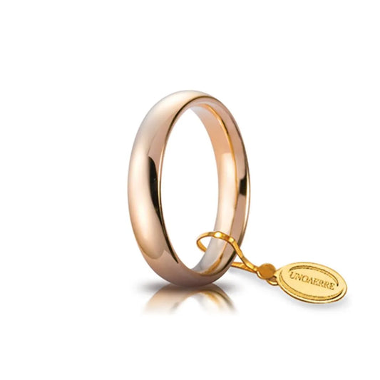 UNOAERRE - Fede Comoda mm 4,0 in oro rosa Misura