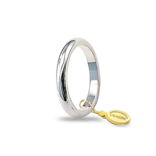 UNOAERRE - Fede Francesina in oro bianco Gr 4,00 - Mm 2,85