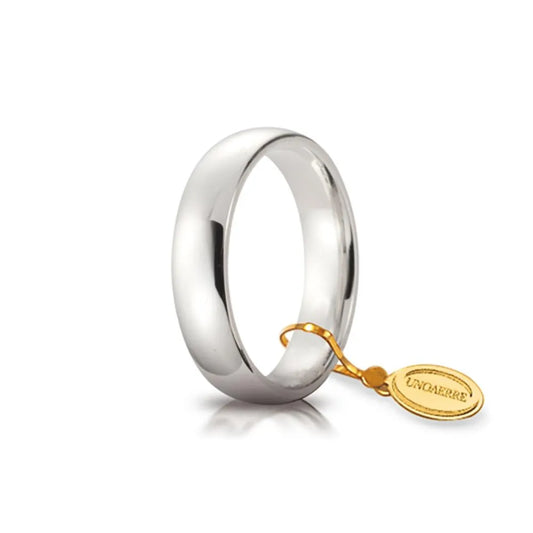 UNOAERRE - Fede Comoda mm 5,0 in oro bianco