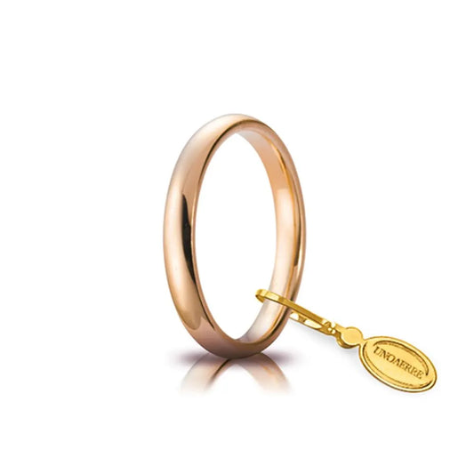 UNOAERRE - Fede Comoda mm 3,0 in oro rosa