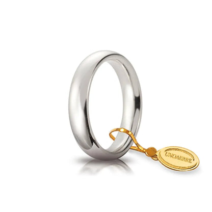 UNOAERRE - Fede Comoda mm 4,0 in oro bianco