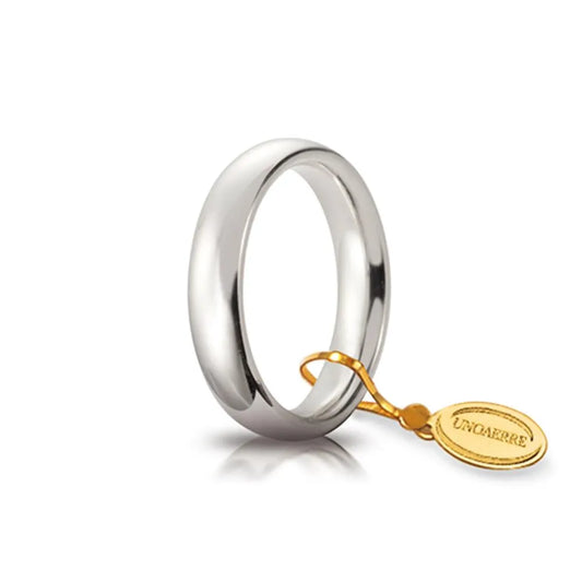 UNOAERRE - Fede Comoda mm 4,0 in oro bianco