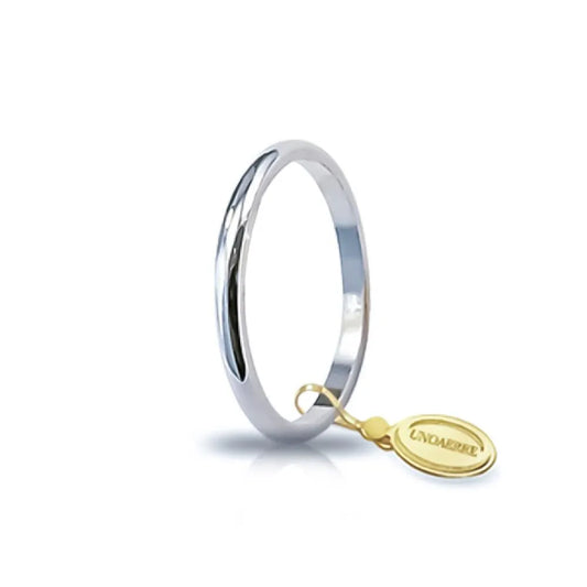 UNOAERRE - Fede Francesina in oro bianco Gr 1,50 - Mm 1,80