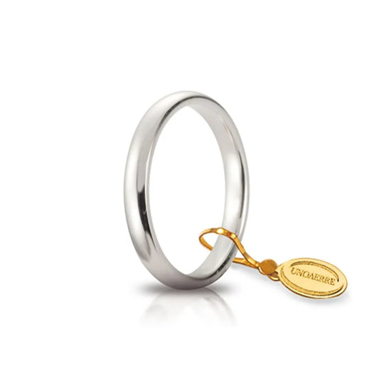 UNOAERRE - Fede Comoda mm 3,0 in oro bianco