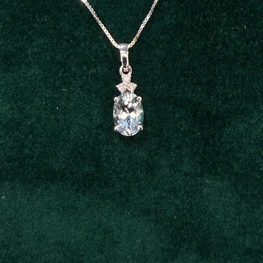 Collana Goccia Acquamarina