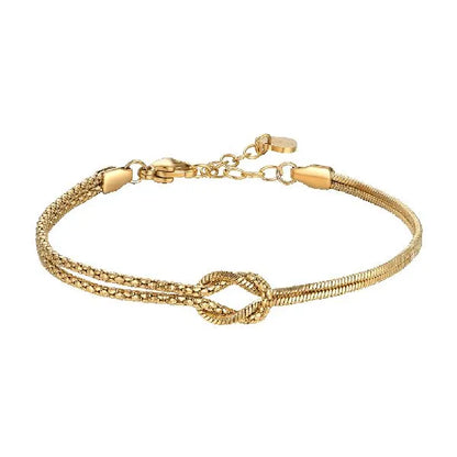 Luca Barra - BRACCIALE IN ACCIAIO IP GOLD CON NODO