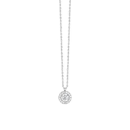 Luca Barra - COLLANA DONNA IN ACCIAIO CON ELEMENTO CON ZIRCONI BIANCHI