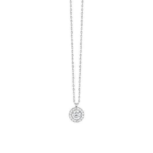 Luca Barra - COLLANA DONNA IN ACCIAIO CON ELEMENTO CON ZIRCONI BIANCHI