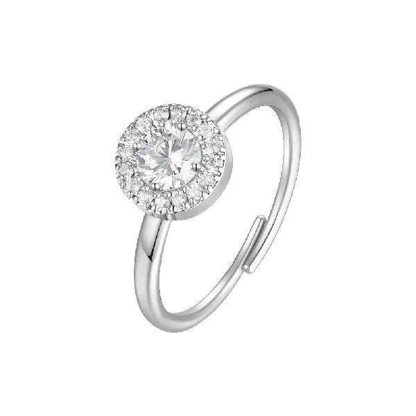 Luca Barra - ANELLO DONNA IN ACCIAIO CON ELEMENTO CON ZIRCONI BIANCHI