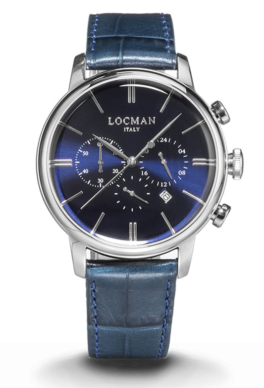 LOCMAN 1960 CRONO QUADRANTE BLU CINTURINO PELLE 0254A02A-00BLNKPB